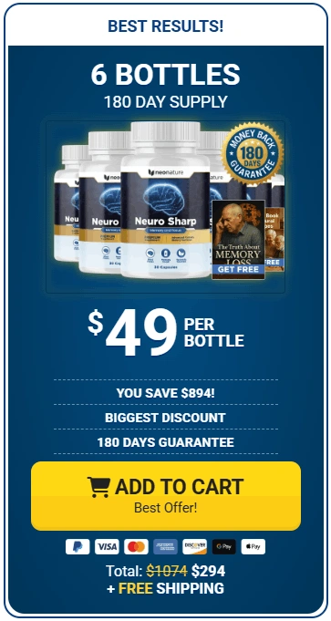 Buy Neuro Sharp 6 Bottles — Best Value 180-Day Supply